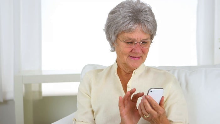 Senior Lady with iphone